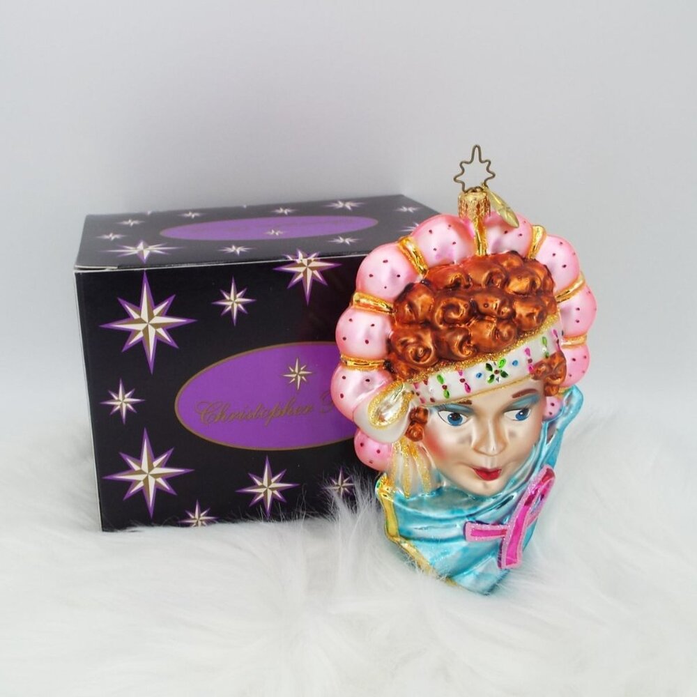 Christopher Radko Faith Hopewell Breast Cancer Awareness Glass Ornament 2004
